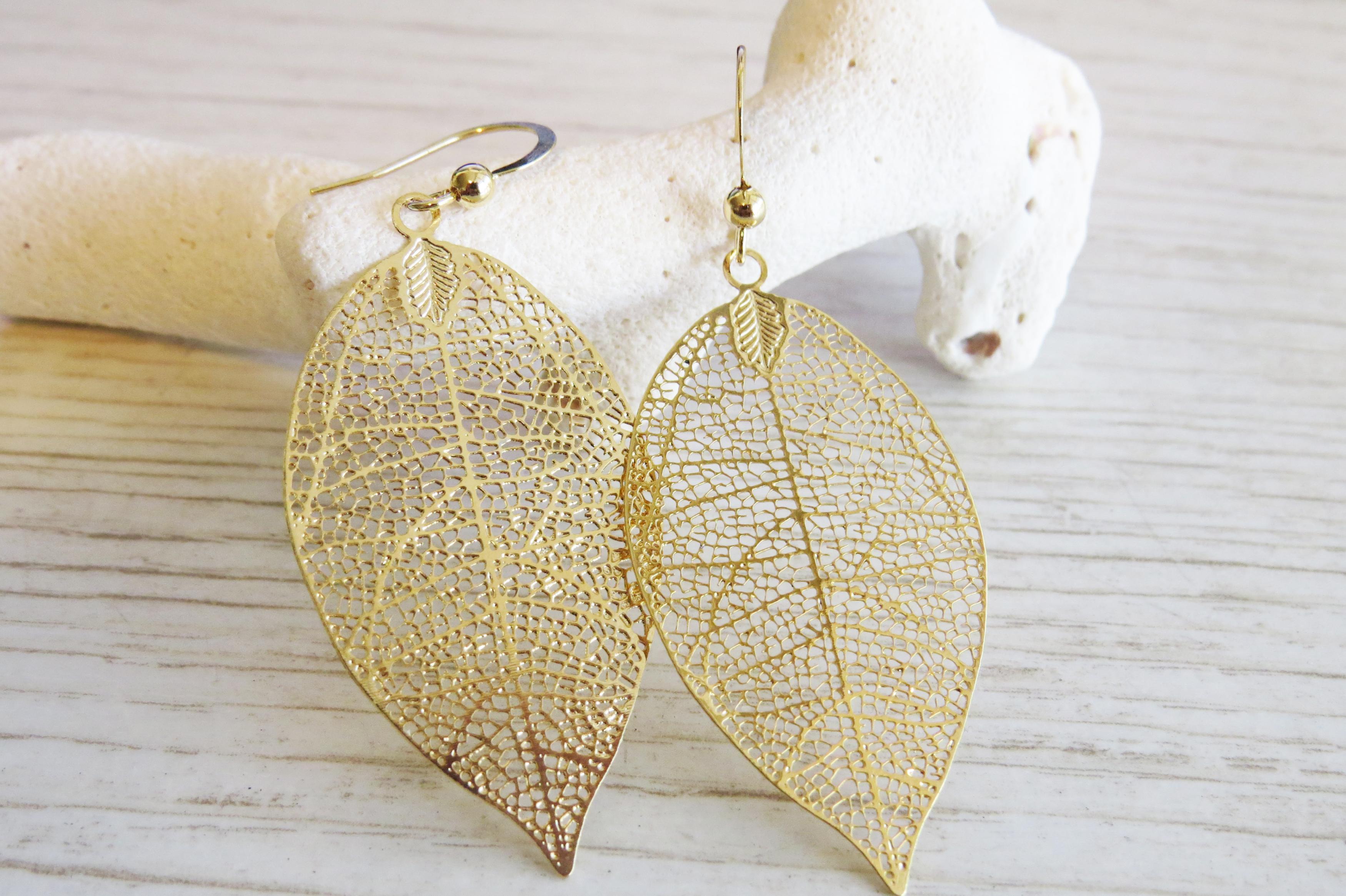 leaf earrings